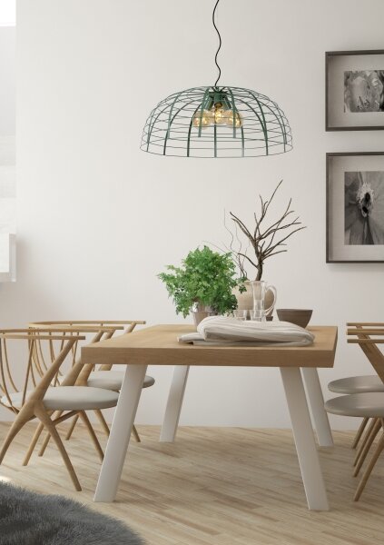 Lucide 45449/76/37 - Luster na lanku ELODIE 3xE27/40W/230V tyrkysová