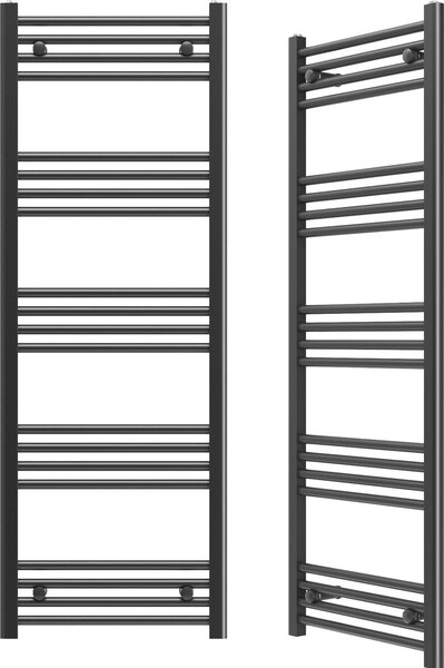 Granitan | Kúpeľňový radiátor Breno - 50x140 cm - čierny - moderný dizajn - ohrievač uterákov