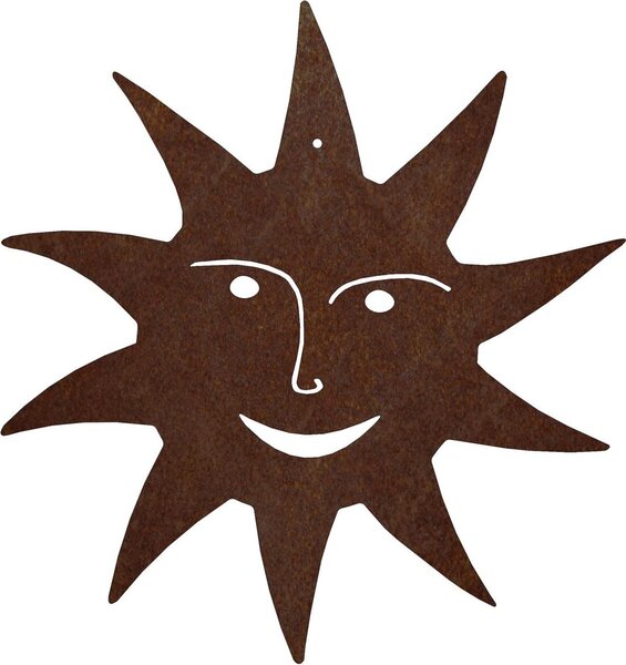 CORGARDEN Záhradná dekorácia slnko, 29 x 29 cm, corten CORGARDEN 1065