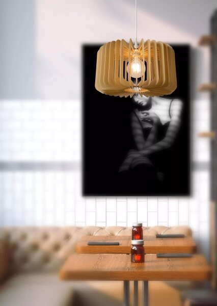 Lucide 46406/39/76 - Luster na lanku ETTA 1xE27/40W/230V pr. 39 cm drevo