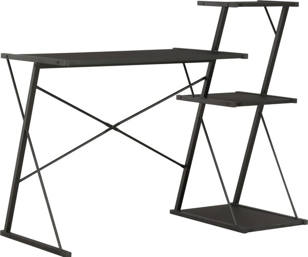 Maison Exclusive – písací stôl s policou, čierny, 116 × 50 × 93 cm