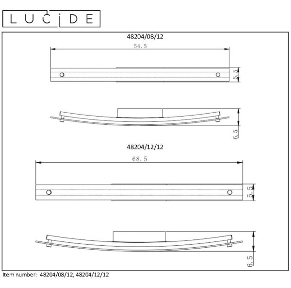 Lucide 48204/12/12 - LED Nástenné svietidlo BOAZ LED/12W/230V IP21