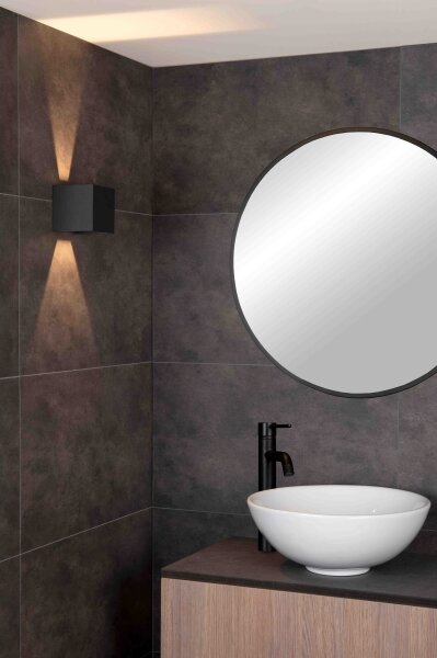 Lucide 69200/06/30 - LED Vonkajšie nástenné svietidlo AXI 2xLED/7W/230V IP54 čierna