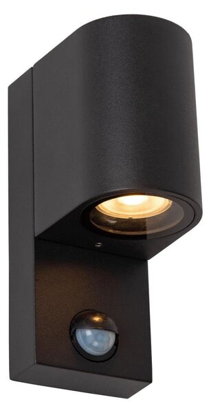 Lucide 69803/01/30 -Vonkajšie svietidlo so senzorom ZARO 1xGU10/7W/230V IP65 čierna