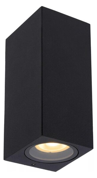 Lucide 69800/02/30 - Vonkajšie nástenné svietidlo ZARO 2xGU10/35W/230V IP44 čierna