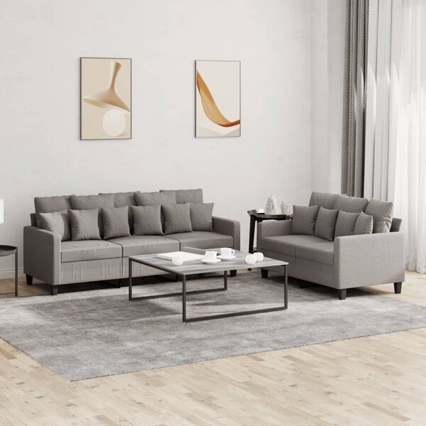 Maison Exclusive – 2-dielna sedacia súprava s vankúšmi, látka v odtieni taupe