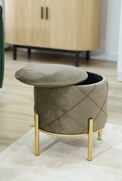 Ak furniture Taburet LIA béžový