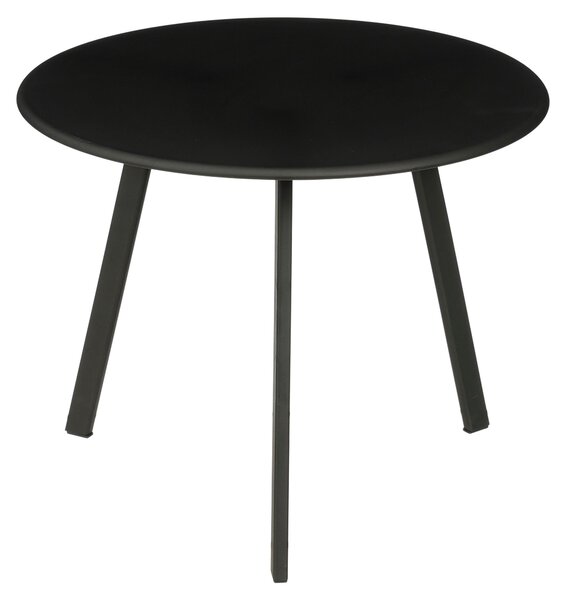 Mica Decorations Seattle – vonkajší odkladací stolík – okrúhly konferenčný stolík – stolík na kvety a kávový stolík – V38 x Ø58 cm – kov – čierny