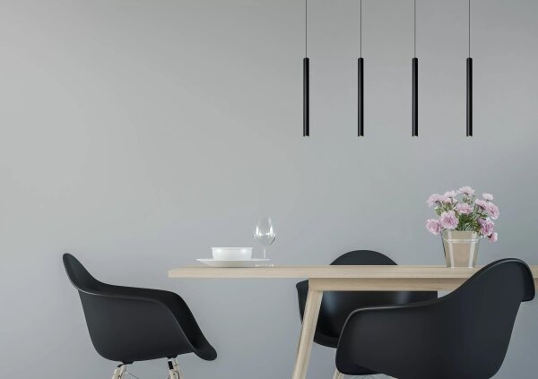 Lucide 74403/04/30 - LED Stmievateľný luster na lanku LORENZ 4xLED/4W/230V čierna