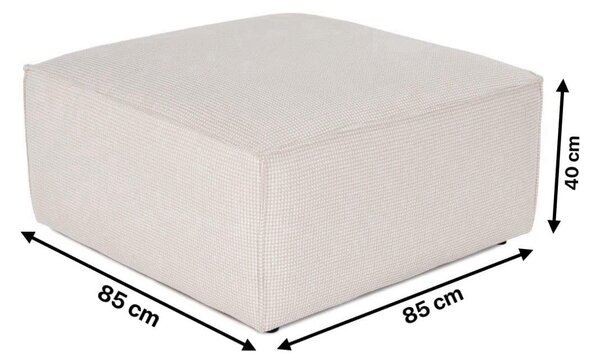 Hanah Home Taburet LORA 85 cm béžovo-biely