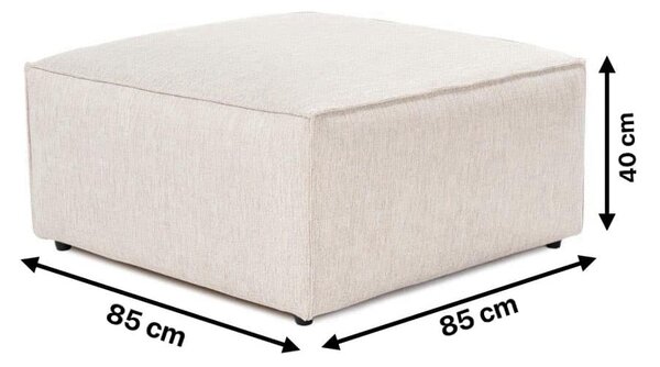 Hanah Home Taburet LORA 85 cm svetlo béžovo-hnedý
