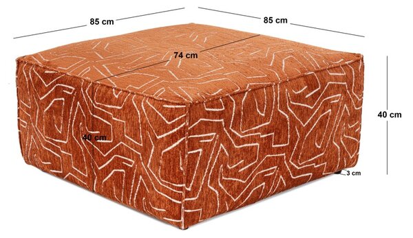 Hanah Home Taburet LORA 85 cm oranžový