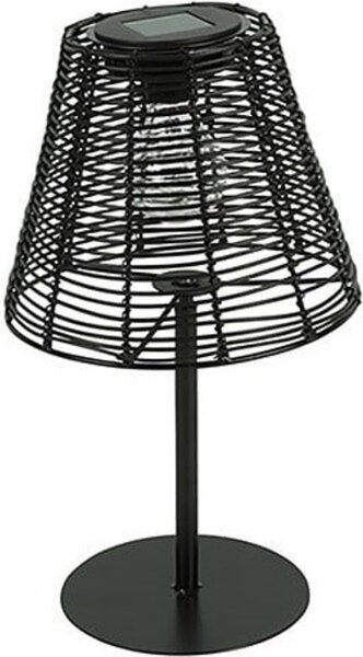 Solárna stolová lampa Hira - čierna - 33 cm