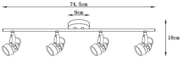 Lucide 77974/20/17 - LED bodové svietidlo CIGAL 4xGU10/5W/230V medená
