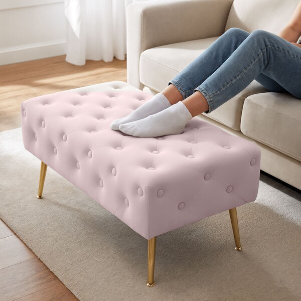 Ak furniture Taburet Madrid ružový