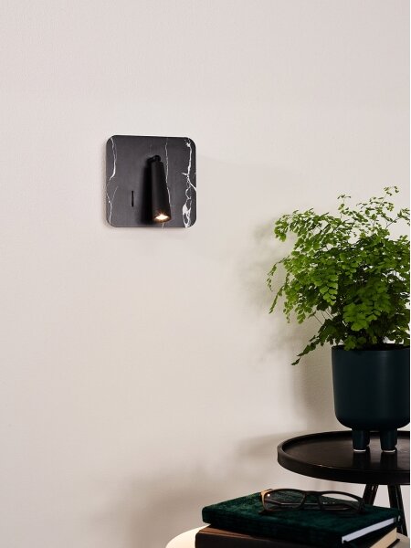 Lucide 77282/03/30 - LED Nástenné bodové svietidlo OREGON LED/4W/230V USB čierna