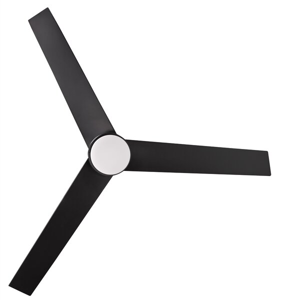 Stropný ventilátor s LED svetlom čierny kovová základňa plastové lopatky časovač 3 teplotné režimy diaľkové ovládanie