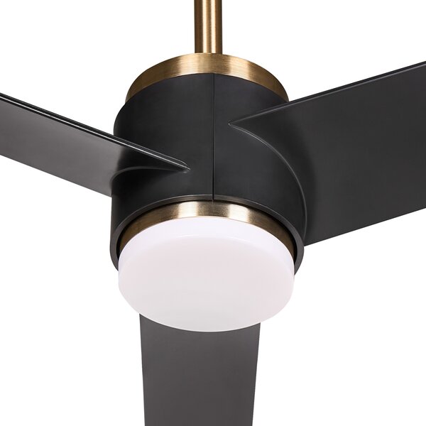 Stropný ventilátor s LED svetlom čierny kovová základňa plastové lopatky časovač 3 teplotné režimy diaľkové ovládanie