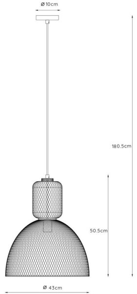 Lucide 78395/01/30 - Luster na lanku GASSET 1xE27/60W/230V čierna