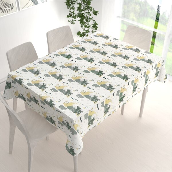 Biante Zamatový obdĺžnikový obrus Tamara TMR-031 Medvede v horách 50x100 cm