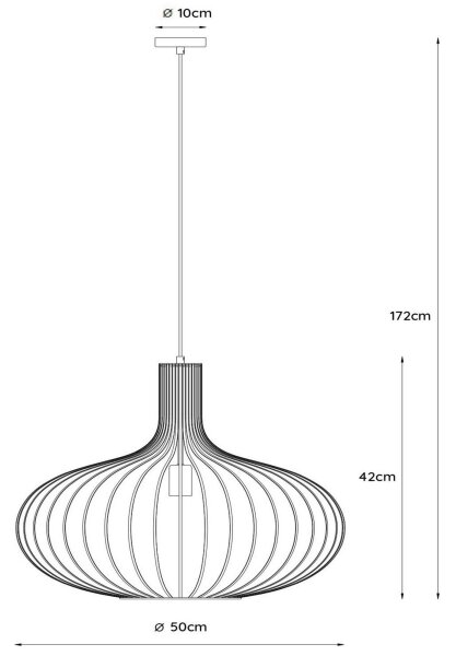 Lucide 78374/50/33 - Luster na lanku MANUELA 1xE27/60W/230V pr. 50 cm zelená