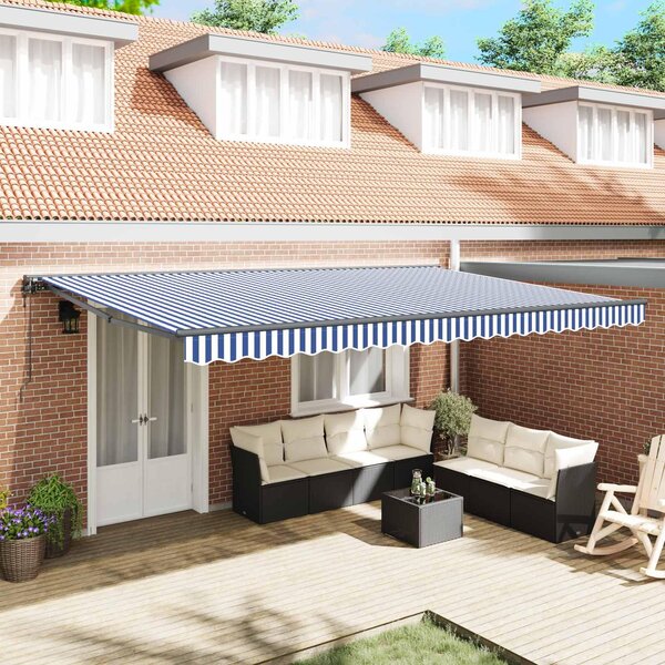 Maison Exclusive – rám markízy modro-biely 500 x 300 cm