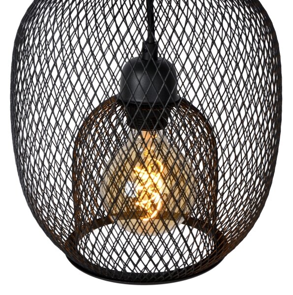 Lucide 78396/01/30 - Luster na lanku JERREL 1xE27/40W/230V čierna