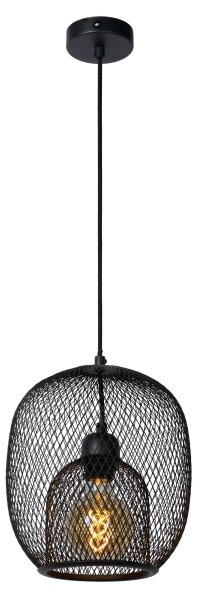 Lucide 78396/01/30 - Luster na lanku JERREL 1xE27/40W/230V čierna