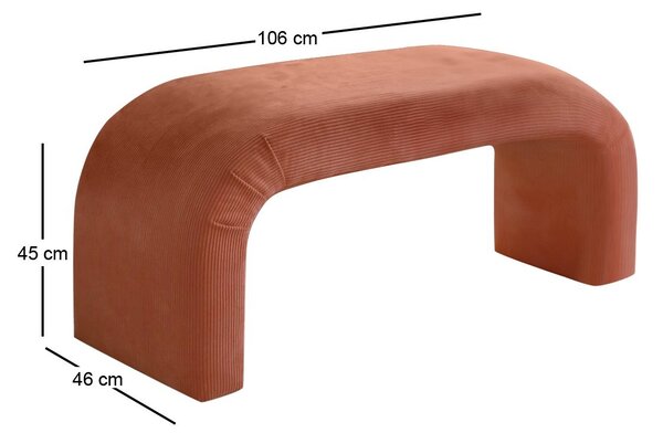 Hanah Home Taburet NU BENCH koralový
