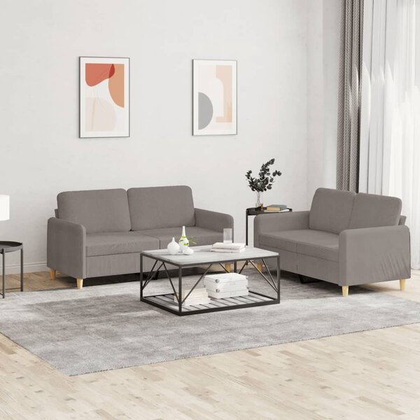 Maison Exclusive – 2-dielna sedacia súprava s vankúmi, látka v odtieni taupe
