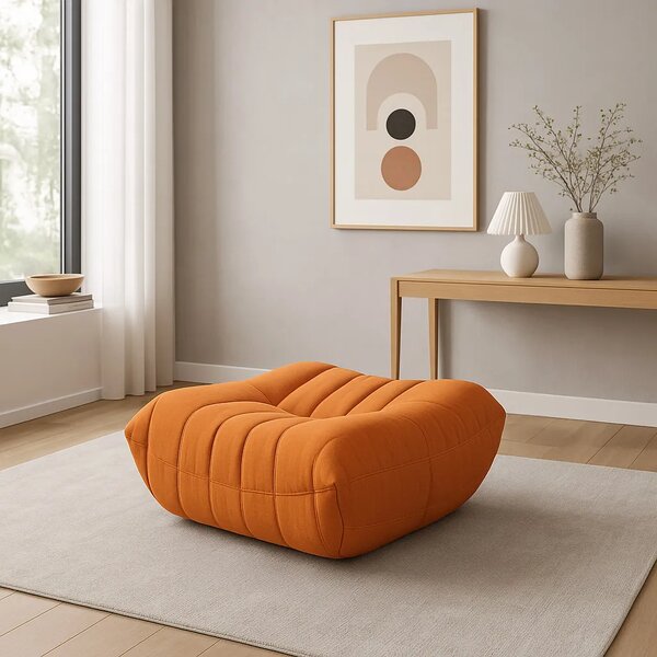 LivinHill Taburet Nua 86 cm zamat oranžový