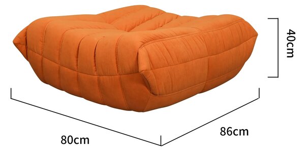 LivinHill Taburet Nua 86 cm zamat oranžový