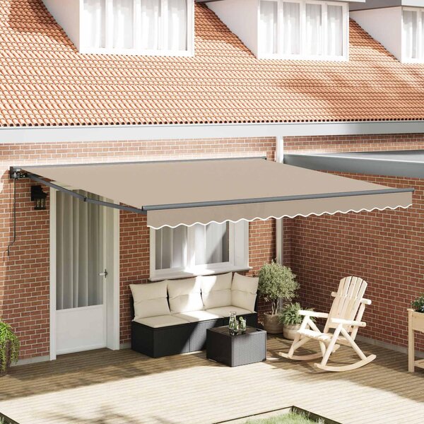 Maison Exclusive – rám markízy, béžový, 400 x 300 cm, polyester sPolyuretánpovrchovou úpravou