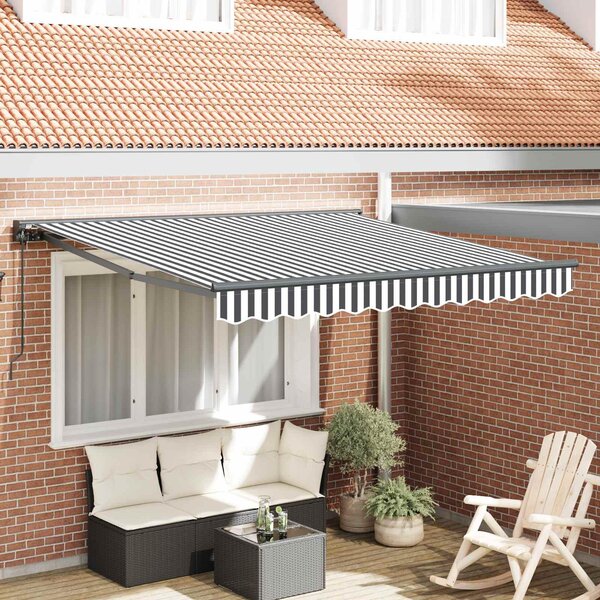 Maison Exclusive – rám markízy v antracitovej a bielej farbe, 350 x 250 cm