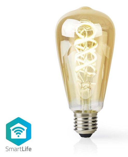 Nedis WIFILRT10ST64- stmievateľná LED žiarovka ST64 E27/4,9W/230V Wi-Fi 1800-6500K