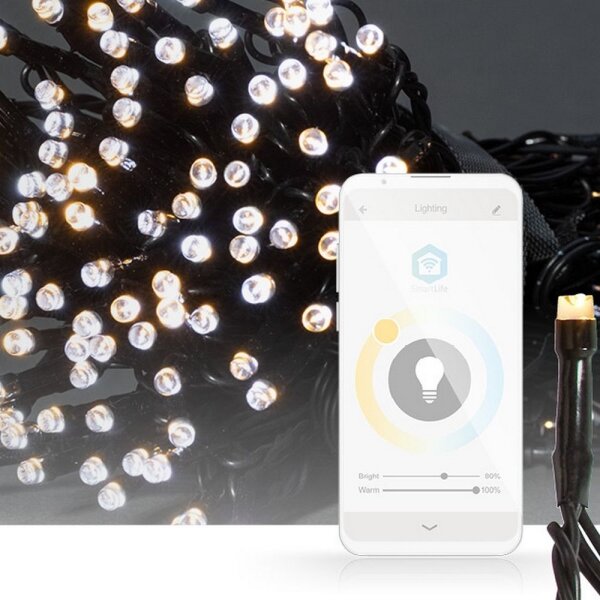 Nedis WIFILX02W100- LED reťaz 100xLED/8 funkcií 15m IP65 Wi-Fi Tuya