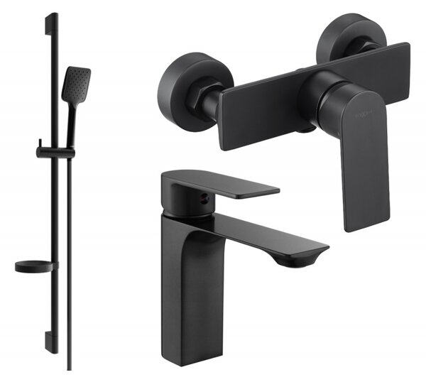 Mexen Alexa DS62 sprchová súprava, čierna - 71204DS62-70