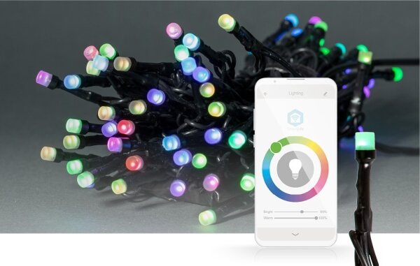Nedis WIFILX01C42-LED RGB Vonkajšia svetelná reťaz 42xLED/8 funkcií 8m IP65 Wi-Fi Tuya
