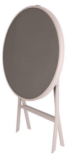 Dekorstudio Záhradný skladací stolík s tvrdeným sklom 60cm – béžový