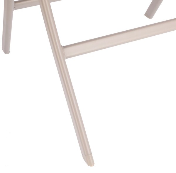 Dekorstudio Záhradný skladací stolík s tvrdeným sklom 60cm – béžový