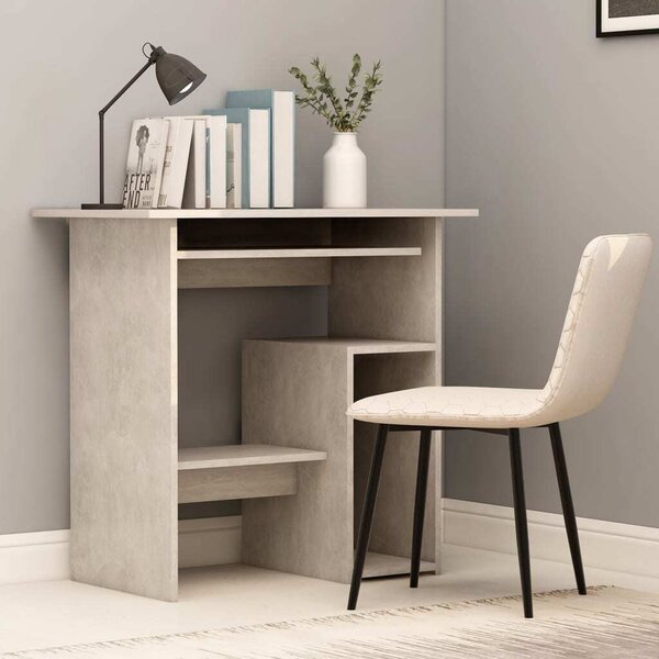 Maison Exclusive - písací stôl betónovo sivý 80x45x74 cm drevený materiál