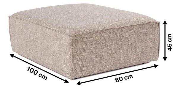 Hanah Home Taburet SORA 100 cm pieskovo hnedý