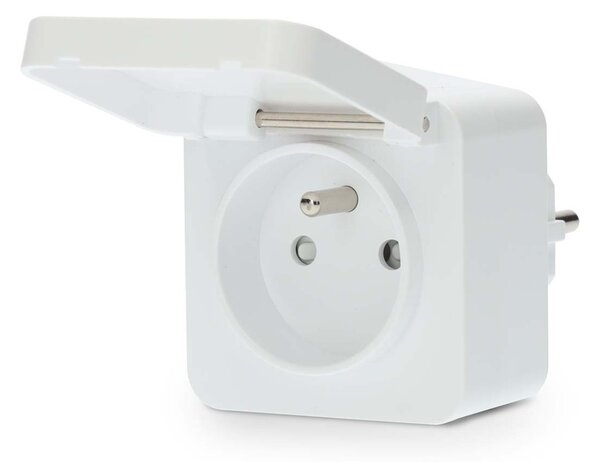 Nedis WIFIPO130EWT - Inteligentná zásuvka 3680W/230V/ Typ E/16A Wi-Fi Tuya IP44
