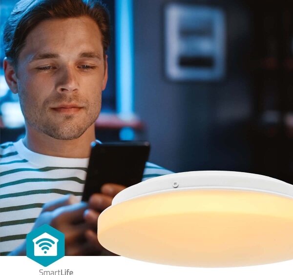 Nedis WIFILAC35WT - LED RGBW Stm. svietidlo LED/18W/230V 2700-6500K IP44 Wi-Fi