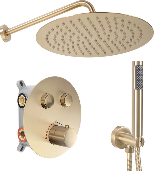 Podomietkový Sprchový Set Rea Lungo Thermostat Brush Gold + Box