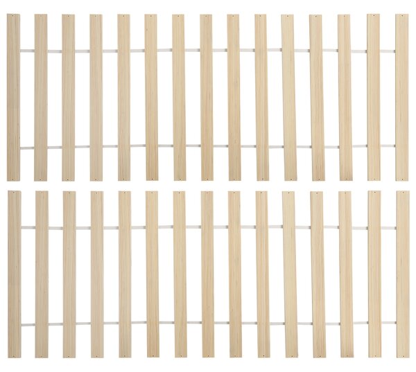 Posteľ biela borovicové drevo MDF 140 x 200 cm s čelom minimalistický škandinávsky štýl spálňa detská izba