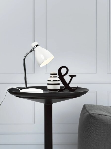 Nordlux - Stolná lampa CYCLONE 1xE14/15W/230V biela