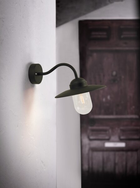 Nordlux - Vonkajšia nástenná lampa LUXEMBOURG 1xE27/60W/230V IP54 čierna
