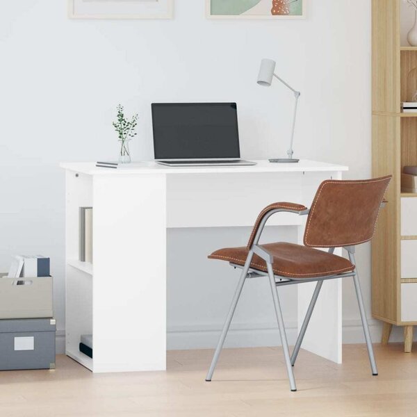 Maison Exclusive - písací stôl biely 100x55x75 cm drevený materiál