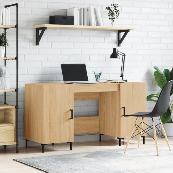 Maison Exclusive - písací stôl Sonoma dub 140x50x75 cm drevený materiál